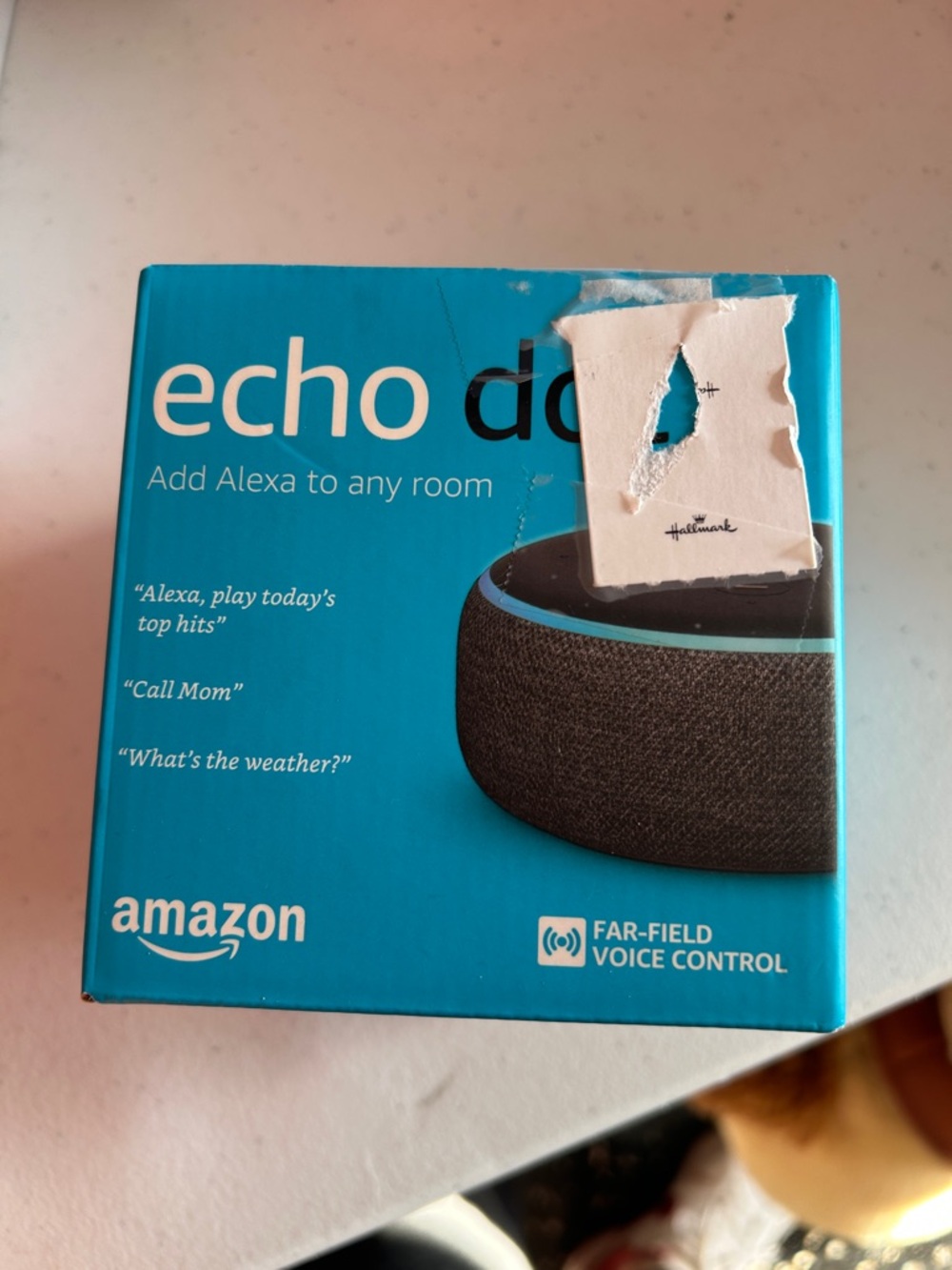 Amazon Echo Dot Smart Speaker - Black with Teal Accent